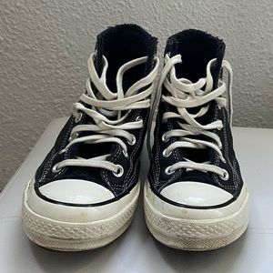 Converse Chuck Taylor Black Leather All Star High Top Sneaker Size 7.5